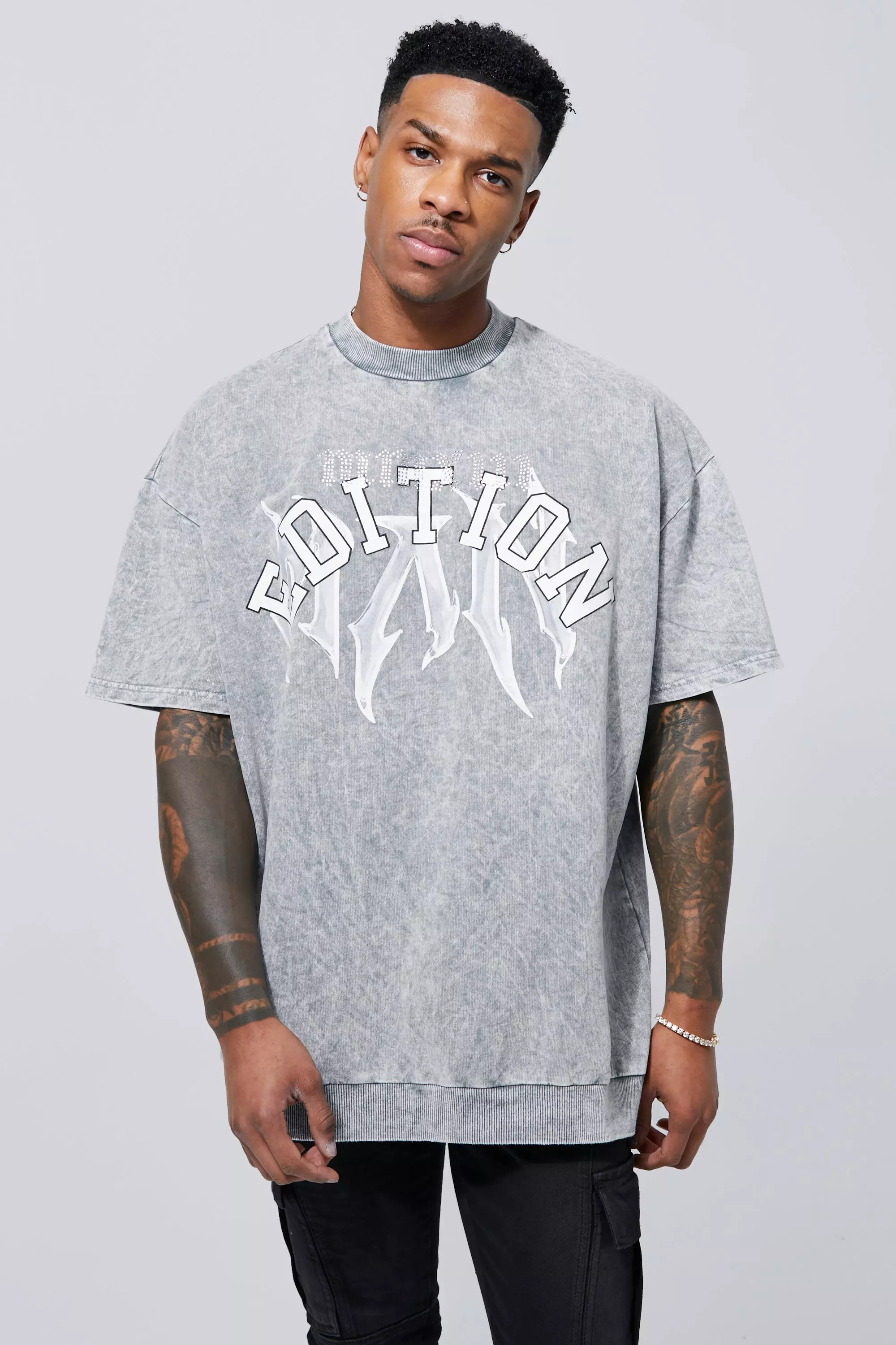 Grey washed t store shirt